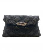 ALEXANDER McQUEENアレキサンダーマックイーン）の古着「Sculpture Large Pouch/スカルチュラルラージポーチ」｜ブラック