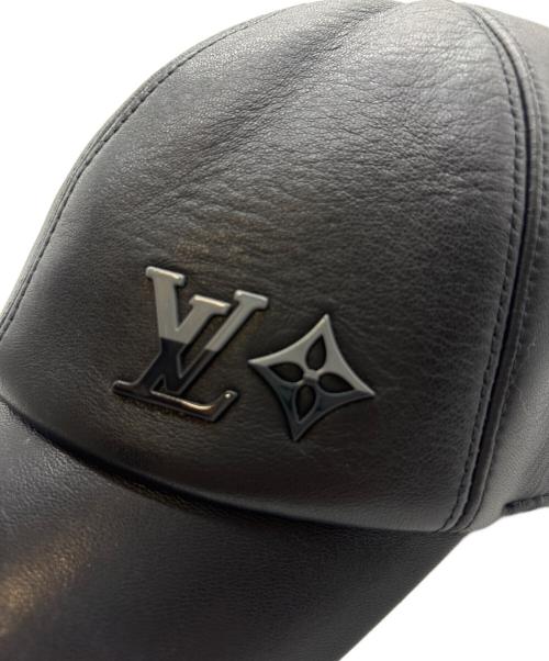 LOUIS VUITTON（ルイ ヴィトン）LOUIS VUITTON (ルイ ヴィトン) LV デュアル レザーキャップ ブラック サイズ:Freeの古着・服飾アイテム