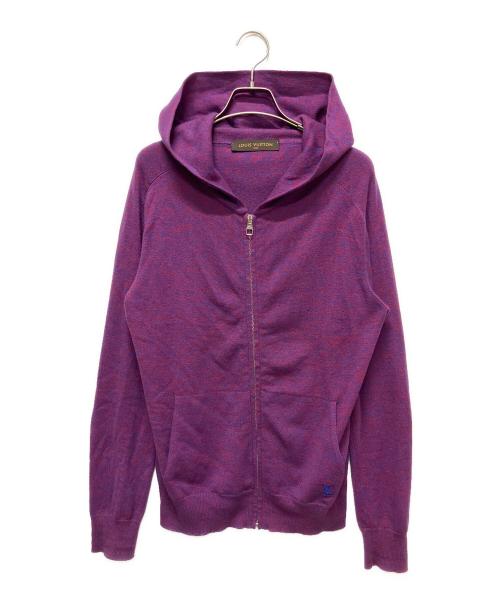 LOUIS VUITTON（ルイ ヴィトン）LOUIS VUITTON (ルイ ヴィトン) カシミヤジップパーカー バイオレット サイズ:XSの古着・服飾アイテム