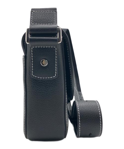 Dior（ディオール）Dior (ディオール) Grained Calfskin Saddle Bags/サドルフラップ付ショルダーバッグ ブラックの古着・服飾アイテム