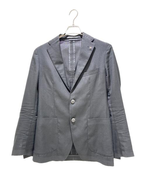 TAGLIATORE（タリアトーレ）TAGLIATORE (タリアトーレ) シアサッカーテーラードジャケット ブラック サイズ:44の古着・服飾アイテム