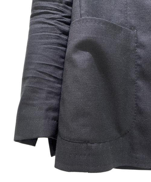 TAGLIATORE（タリアトーレ）TAGLIATORE (タリアトーレ) シアサッカーテーラードジャケット ブラック サイズ:44の古着・服飾アイテム