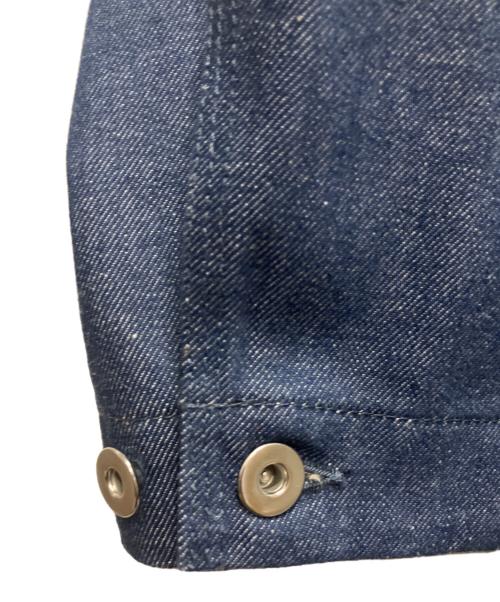 JIL SANDER（ジルサンダー）JIL SANDER (ジルサンダー) ボクシー フィット デニム チョア ジャケット/デニムレザー切り替えジャケット インディゴ サイズ:44の古着・服飾アイテム