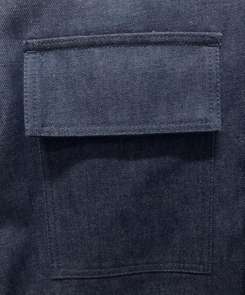 JIL SANDER（ジルサンダー）JIL SANDER (ジルサンダー) ボクシー フィット デニム チョア ジャケット/デニムレザー切り替えジャケット インディゴ サイズ:44の古着・服飾アイテム