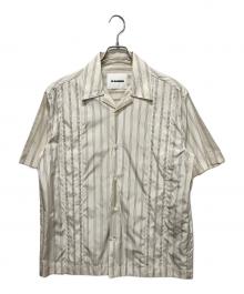 JIL SANDER（ジルサンダー）の古着「ストライプオープンカラーシャツ」｜ホワイト