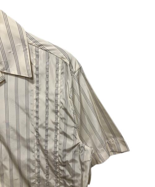JIL SANDER（ジルサンダー）JIL SANDER (ジルサンダー) ストライプオープンカラーシャツ ホワイト サイズ:37の古着・服飾アイテム