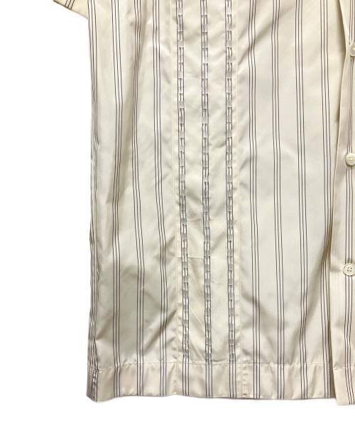 JIL SANDER（ジルサンダー）JIL SANDER (ジルサンダー) ストライプオープンカラーシャツ ホワイト サイズ:37の古着・服飾アイテム