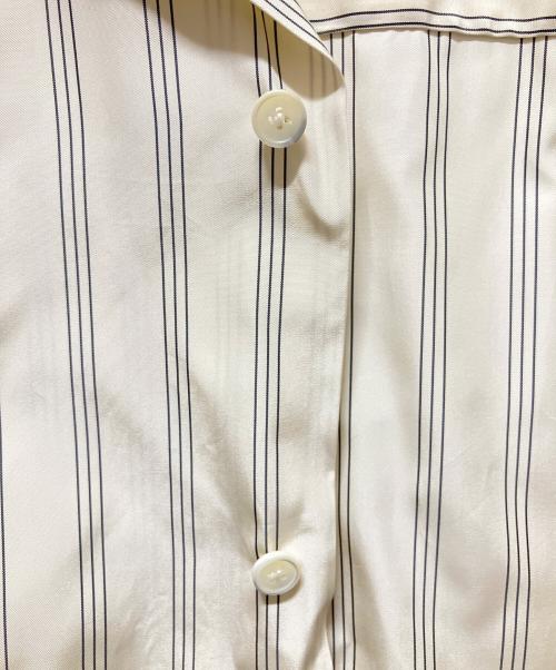 JIL SANDER（ジルサンダー）JIL SANDER (ジルサンダー) ストライプオープンカラーシャツ ホワイト サイズ:37の古着・服飾アイテム