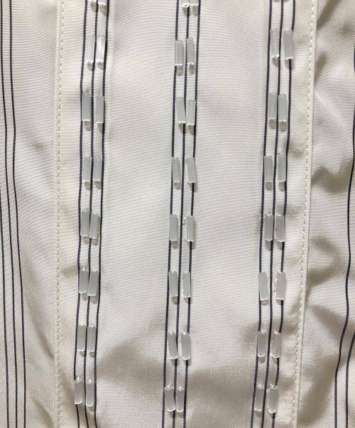 JIL SANDER（ジルサンダー）JIL SANDER (ジルサンダー) ストライプオープンカラーシャツ ホワイト サイズ:37の古着・服飾アイテム