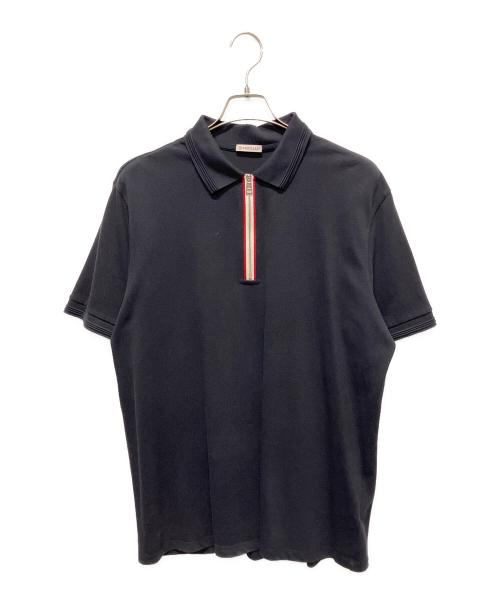 MONCLER（モンクレール）MONCLER (モンクレール) SS POLO/ハーフジップポロシャツ ネイビー サイズ:XLの古着・服飾アイテム