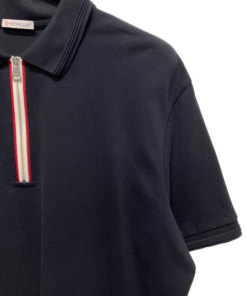 MONCLER（モンクレール）MONCLER (モンクレール) SS POLO/ハーフジップポロシャツ ネイビー サイズ:XLの古着・服飾アイテム