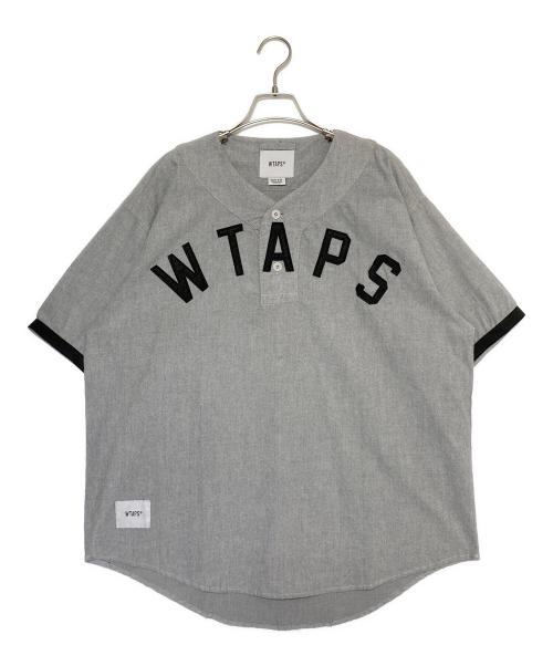 WTAPS（ダブルタップス）WTAPS (ダブルタップス) LEAGUE SS COTTON FLANNEL  ライトグレー サイズ:02の古着・服飾アイテム