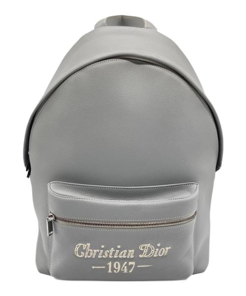 Christian Dior（クリスチャン ディオール）Christian Dior (クリスチャン ディオール) ライダー RIDER1947ロゴ バックパック ライトグレーの古着・服飾アイテム