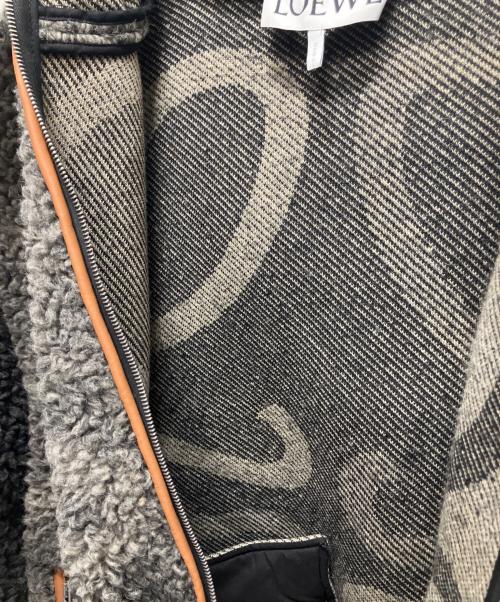 LOEWE（ロエベ）LOEWE (ロエベ) Anagram Hoodie Jacket/ロエベ アナグラムプリント ドローストリング フード付きジャケット グレー サイズ:Lの古着・服飾アイテム