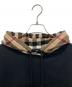 中古・古着 BURBERRY LONDON (バーバリーロンドン) Checked Cotton Blend Hoodie(チェックドコットンブレンドフーディ) ブラック サイズ:L：37000円