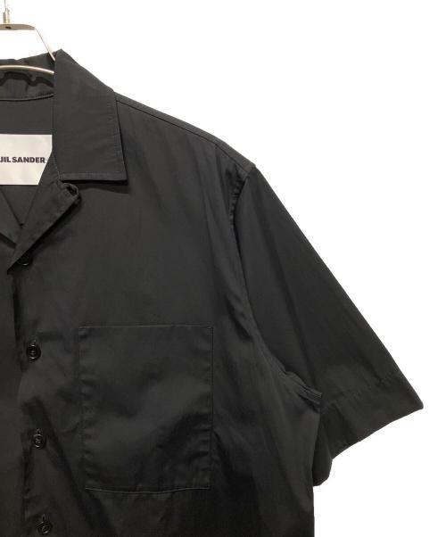 JIL SANDER+（ジルサンダープラス）JIL SANDER+ (ジルサンダープラス) オープンカラーシャツ/SHIRT 166 EMB ブラック サイズ:44の古着・服飾アイテム