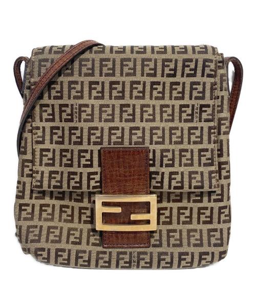 FENDI（フェンディ）FENDI (フェンディ) ズッキーノ柄ショルダーバッグ ベージュの古着・服飾アイテム