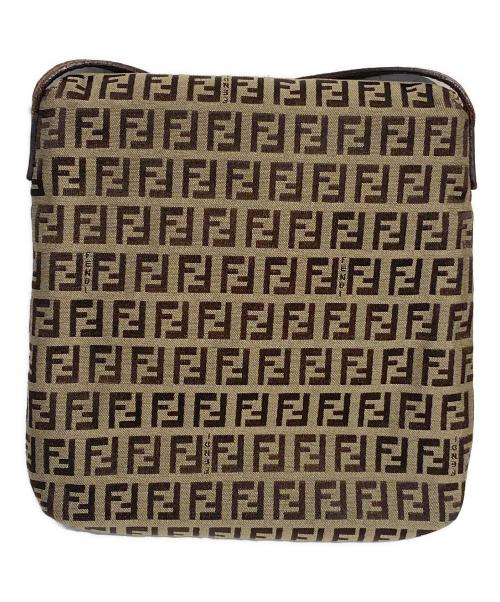 FENDI（フェンディ）FENDI (フェンディ) ズッキーノ柄ショルダーバッグ ベージュの古着・服飾アイテム