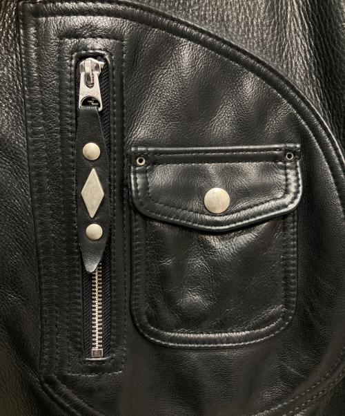 Schott（ショット）shott (ショット) COW NEW NAKED D-POCKET RIDERS/ダブルライダースレザージャケット ブラック サイズ:42の古着・服飾アイテム