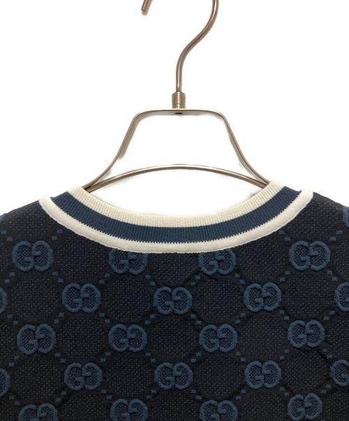 GUCCI（グッチ）GUCCI (グッチ) GGストレッチショトスリーブスウェット ネイビー サイズ:XSの古着・服飾アイテム