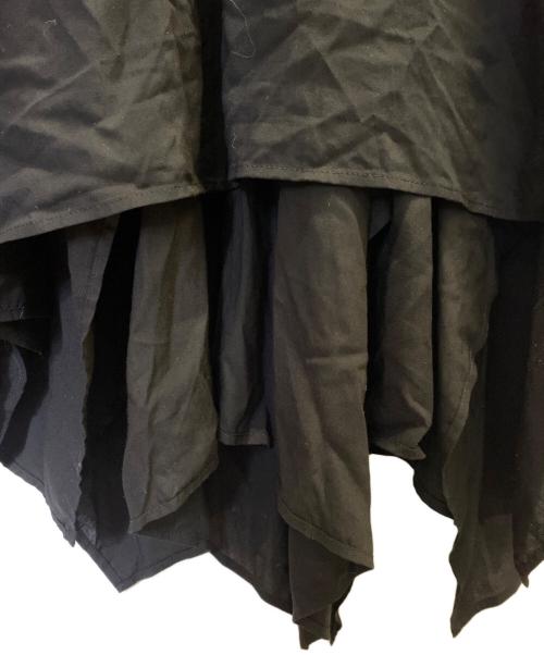 LIMI feu（リミフゥ）LIMI feu (リミフゥ) RAYON LAWN CUFFS RIBBON FLARED DRESS ブラック サイズ:2の古着・服飾アイテム