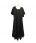 LIMI feu（リミフゥ）の古着「RAYON LAWN CUFFS RIBBON FLARED DRESS」｜ブラック