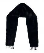 MaxMaraマックスマーラ）の古着「フード付きラビットファーマフラー」｜ブラック