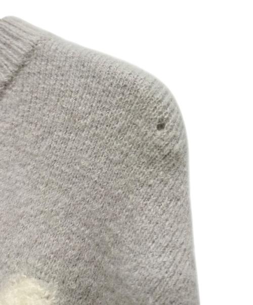 AMI Alexandre Mattiussi（アミアレクサンドルマテュッシ）AMI Alexandre Mattiussi (アミアレクサンドルマテュッシ) ハートロゴ ブルー クルーネックニット ライトグレー サイズ:Sの古着・服飾アイテム