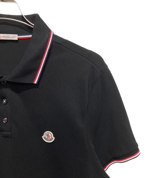 MONCLER（モンクレール）MONCLER (モンクレール) 半袖ポロシャツ ブラック サイズ:XLの古着・服飾アイテム