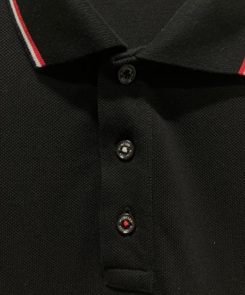 MONCLER（モンクレール）MONCLER (モンクレール) 半袖ポロシャツ ブラック サイズ:XLの古着・服飾アイテム