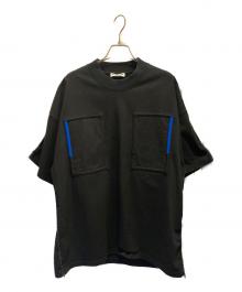 JIL SANDER（ジルサンダー）の古着「Short Sleeve Kimono Collar Overshirt」｜ブラック