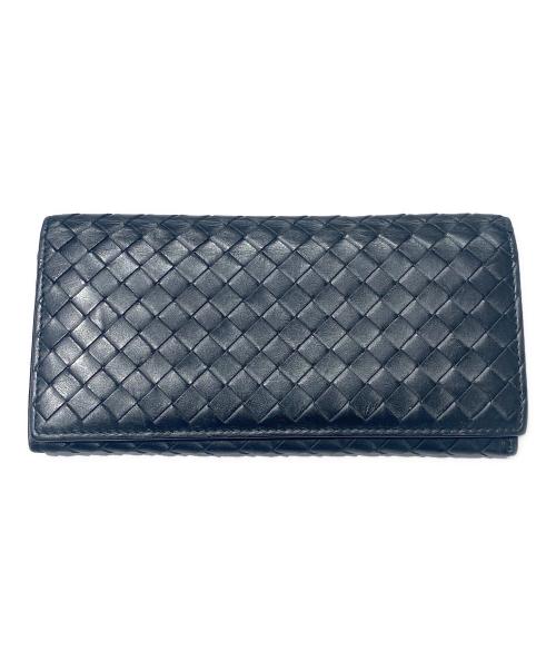 BOTTEGA VENETA（ボッテガベネタ）BOTTEGA VENETA (ボッテガベネタ) イントレチャート長財布 ブラックの古着・服飾アイテム