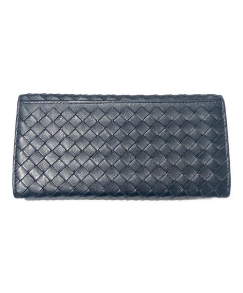 BOTTEGA VENETA（ボッテガベネタ）BOTTEGA VENETA (ボッテガベネタ) イントレチャート長財布 ブラックの古着・服飾アイテム