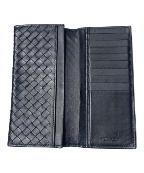 BOTTEGA VENETA（ボッテガベネタ）BOTTEGA VENETA (ボッテガベネタ) イントレチャート長財布 ブラックの古着・服飾アイテム