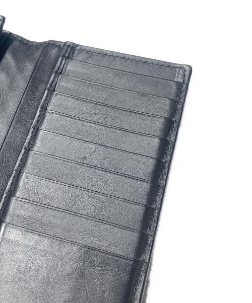 BOTTEGA VENETA（ボッテガベネタ）BOTTEGA VENETA (ボッテガベネタ) イントレチャート長財布 ブラックの古着・服飾アイテム