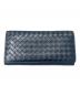 BOTTEGA VENETA（ボッテガベネタ）の古着「イントレチャート長財布」｜ブラック