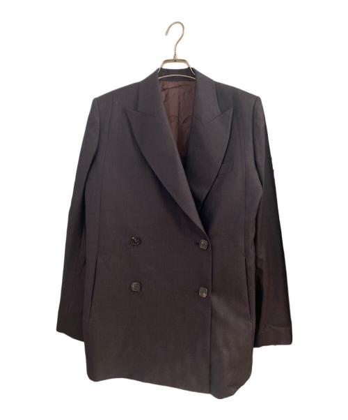 EFTYCHIA（エフティシア）EFTYCHIA (エフティシア) ダブルテーラードジャケット パープル サイズ:36の古着・服飾アイテム