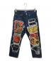 COMME des GARCONS JUNYA WATANABE MAN（ジュンヤワタナベマン）の古着「25SS 綿デニム×シルクスカーフパッチワーク 」｜インディゴ