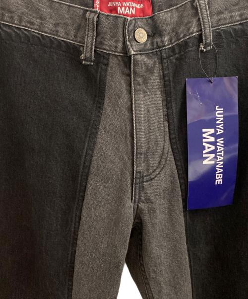 JUNYA WATANABE MAN（ジュンヤワタナベマン）COMME des GARCONS JUNYA WATANABE MAN (ジュンヤワタナベマン) 25SS 再構築デニムフレアパンツ ブラック サイズ:Lの古着・服飾アイテム