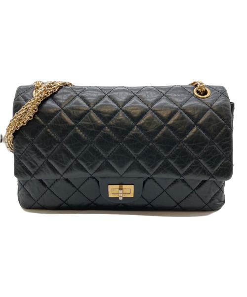 CHANEL（シャネル）CHANEL (シャネル) 2.55 ダブルフラップチェーンショルダーバッグ ブラック サイズ:-の古着・服飾アイテム