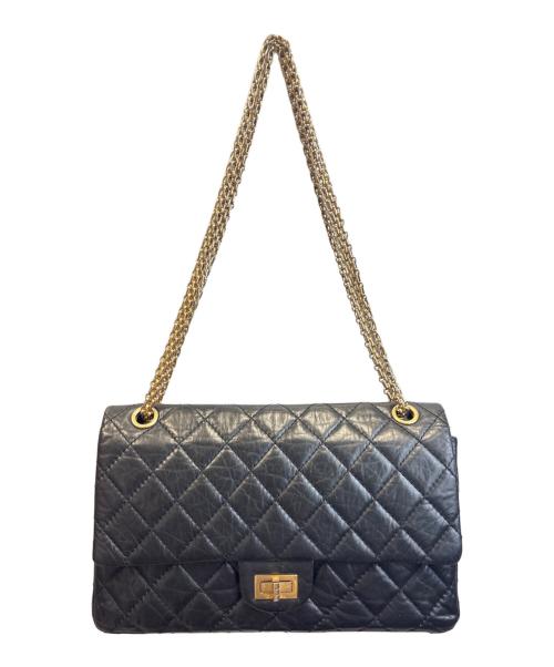 CHANEL（シャネル）CHANEL (シャネル) 2.55 ダブルフラップチェーンショルダーバッグ ブラック サイズ:-の古着・服飾アイテム