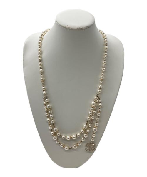 CHANEL（シャネル）CHANEL (シャネル) ロングパールネックレス ゴールドの古着・服飾アイテム