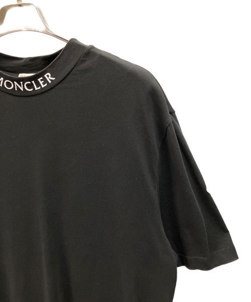 MONCLER（モンクレール）MONCLER (モンクレール) ネックロゴTシャツ ブラック サイズ:XLの古着・服飾アイテム