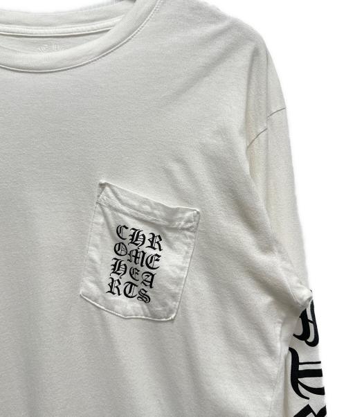 CHROME HEARTS（クロムハーツ）CHROME HEARTS (クロムハーツ) ヴァーティカルロゴカットソー ホワイト サイズ:XLの古着・服飾アイテム