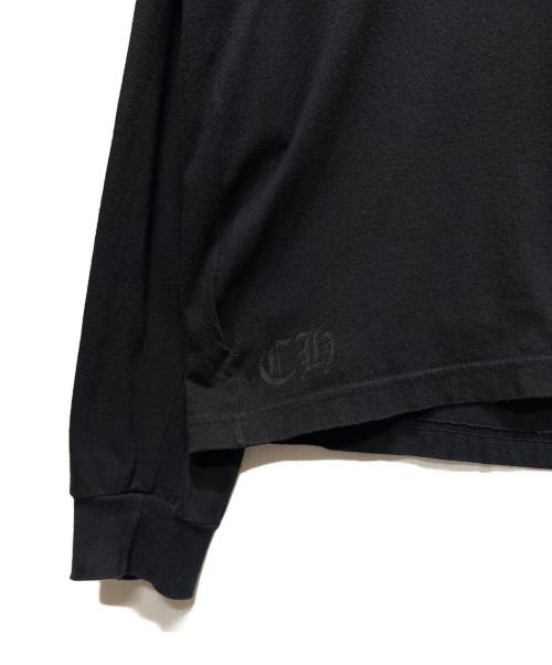 CHROME HEARTS（クロムハーツ）CHROME HEARTS (クロムハーツ) ネックロゴロングスリーブカットソー ブラック サイズ:XLの古着・服飾アイテム