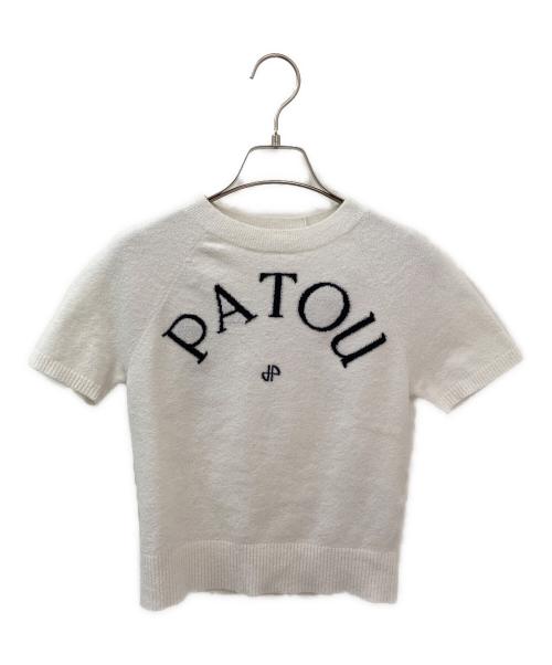 patou（パトゥ）patou (パトゥ) 半袖ニット ベージュ サイズ:XSの古着・服飾アイテム