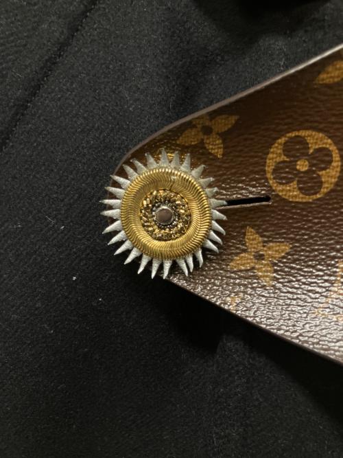 LOUIS VUITTON（ルイ ヴィトン）LOUIS VUITTON (ルイ ヴィトン) ウール×アンゴラ デザインコート ブラック サイズ:38の古着・服飾アイテム