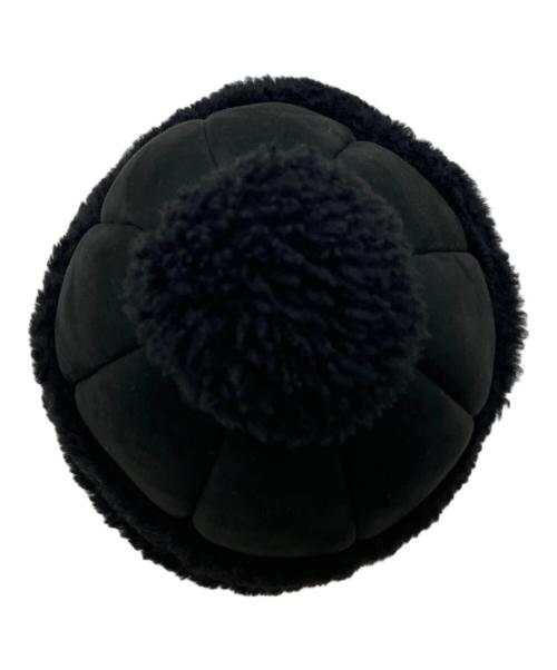 GUCCI（グッチ）GUCCI (グッチ) ムートンボアニットキャップ ブラック サイズ:Sの古着・服飾アイテム