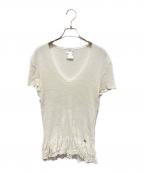 CHANELシャネル）の古着「半袖ブラウス/サマーニット/P28461K00111」｜ホワイト