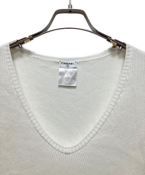 CHANEL（シャネル）CHANEL (シャネル) 半袖ブラウス/サマーニット/P28461K00111 ホワイト サイズ:46の古着・服飾アイテム